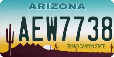 AZ license plate AEW7738
