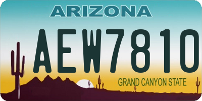 AZ license plate AEW7810