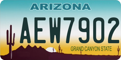 AZ license plate AEW7902