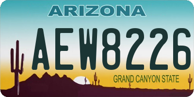 AZ license plate AEW8226