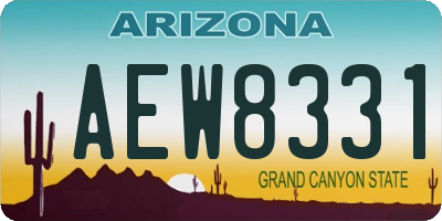 AZ license plate AEW8331