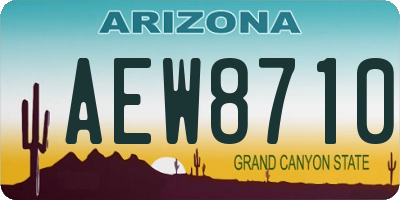 AZ license plate AEW8710