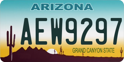 AZ license plate AEW9297