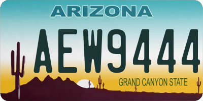 AZ license plate AEW9444