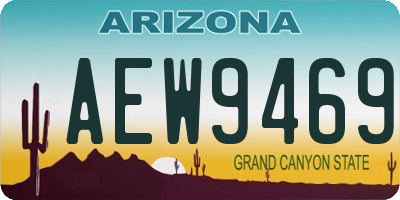 AZ license plate AEW9469