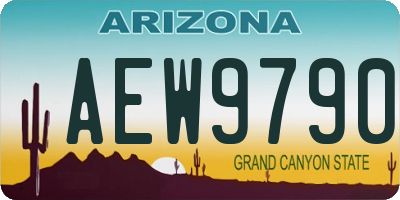 AZ license plate AEW9790