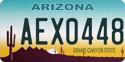 AZ license plate AEX0448