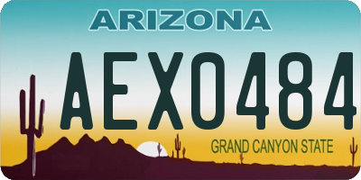 AZ license plate AEX0484