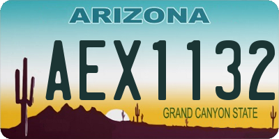 AZ license plate AEX1132