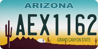 AZ license plate AEX1162