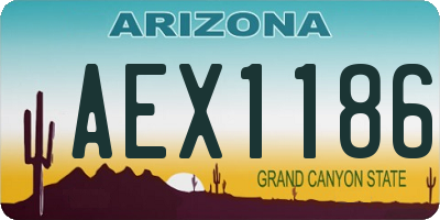 AZ license plate AEX1186