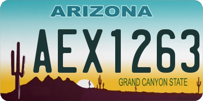 AZ license plate AEX1263