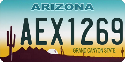 AZ license plate AEX1269