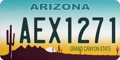 AZ license plate AEX1271