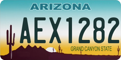 AZ license plate AEX1282
