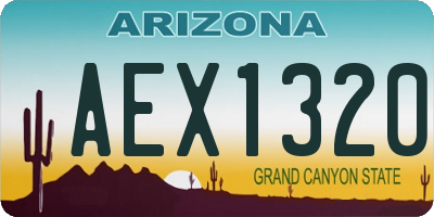AZ license plate AEX1320