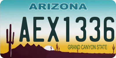 AZ license plate AEX1336