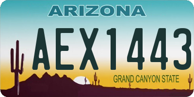 AZ license plate AEX1443