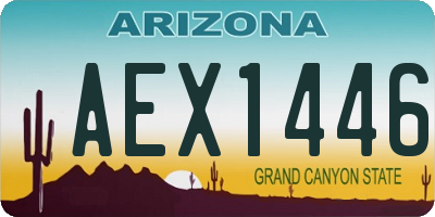 AZ license plate AEX1446