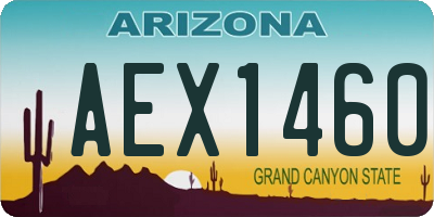AZ license plate AEX1460