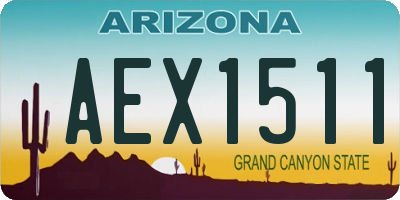AZ license plate AEX1511