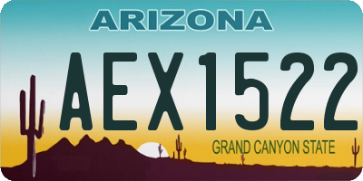 AZ license plate AEX1522