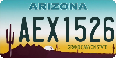 AZ license plate AEX1526