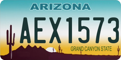 AZ license plate AEX1573