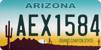 AZ license plate AEX1584