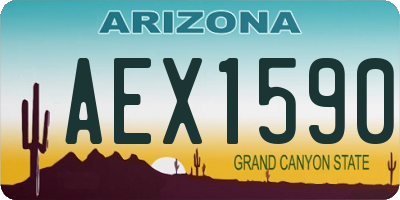 AZ license plate AEX1590