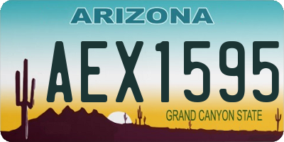 AZ license plate AEX1595