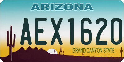 AZ license plate AEX1620