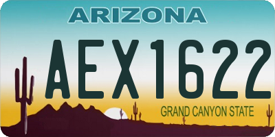 AZ license plate AEX1622