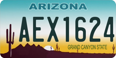 AZ license plate AEX1624