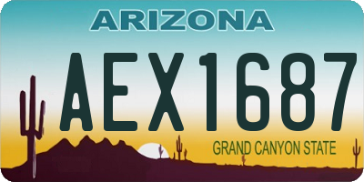 AZ license plate AEX1687