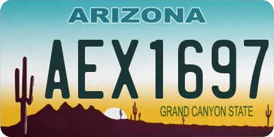 AZ license plate AEX1697