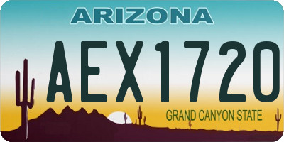 AZ license plate AEX1720