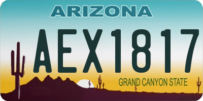 AZ license plate AEX1817