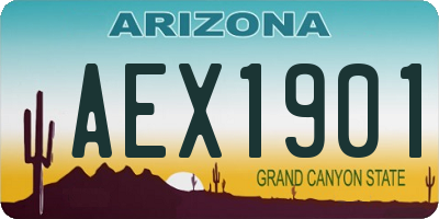 AZ license plate AEX1901
