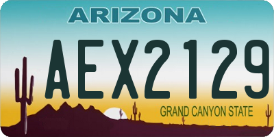 AZ license plate AEX2129