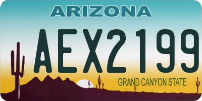 AZ license plate AEX2199