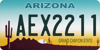 AZ license plate AEX2211