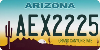 AZ license plate AEX2225