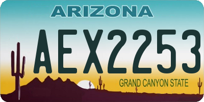 AZ license plate AEX2253