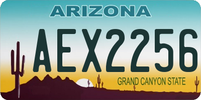 AZ license plate AEX2256