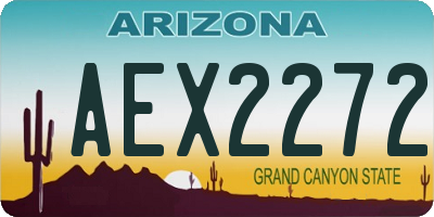 AZ license plate AEX2272