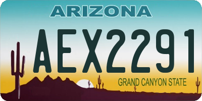 AZ license plate AEX2291