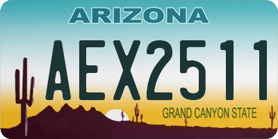 AZ license plate AEX2511
