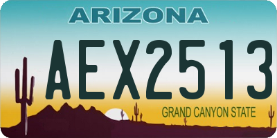 AZ license plate AEX2513