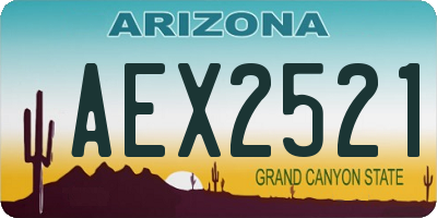 AZ license plate AEX2521